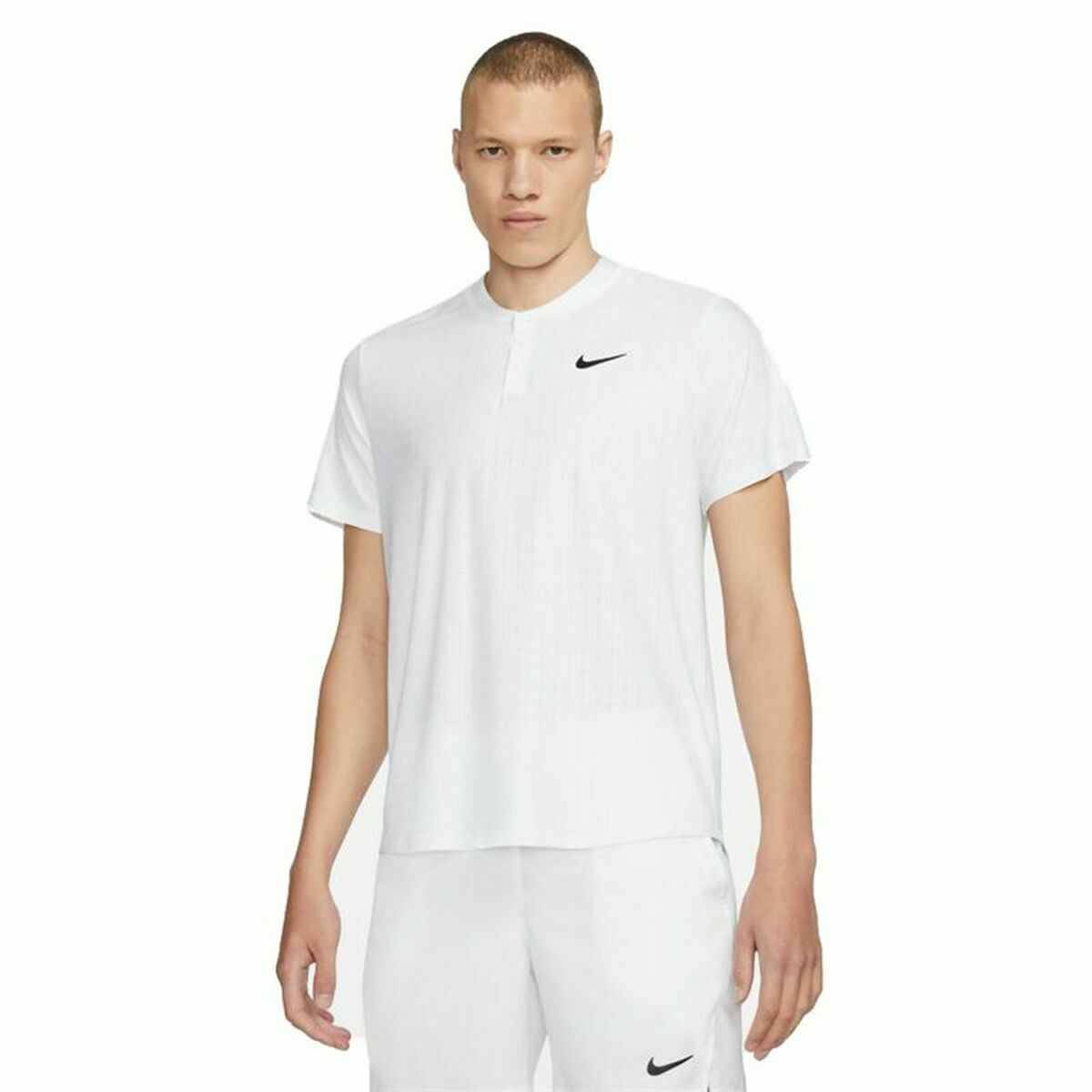 Men’s Short Sleeve Polo Shirt Nike Court Dri-Fit Advantage White