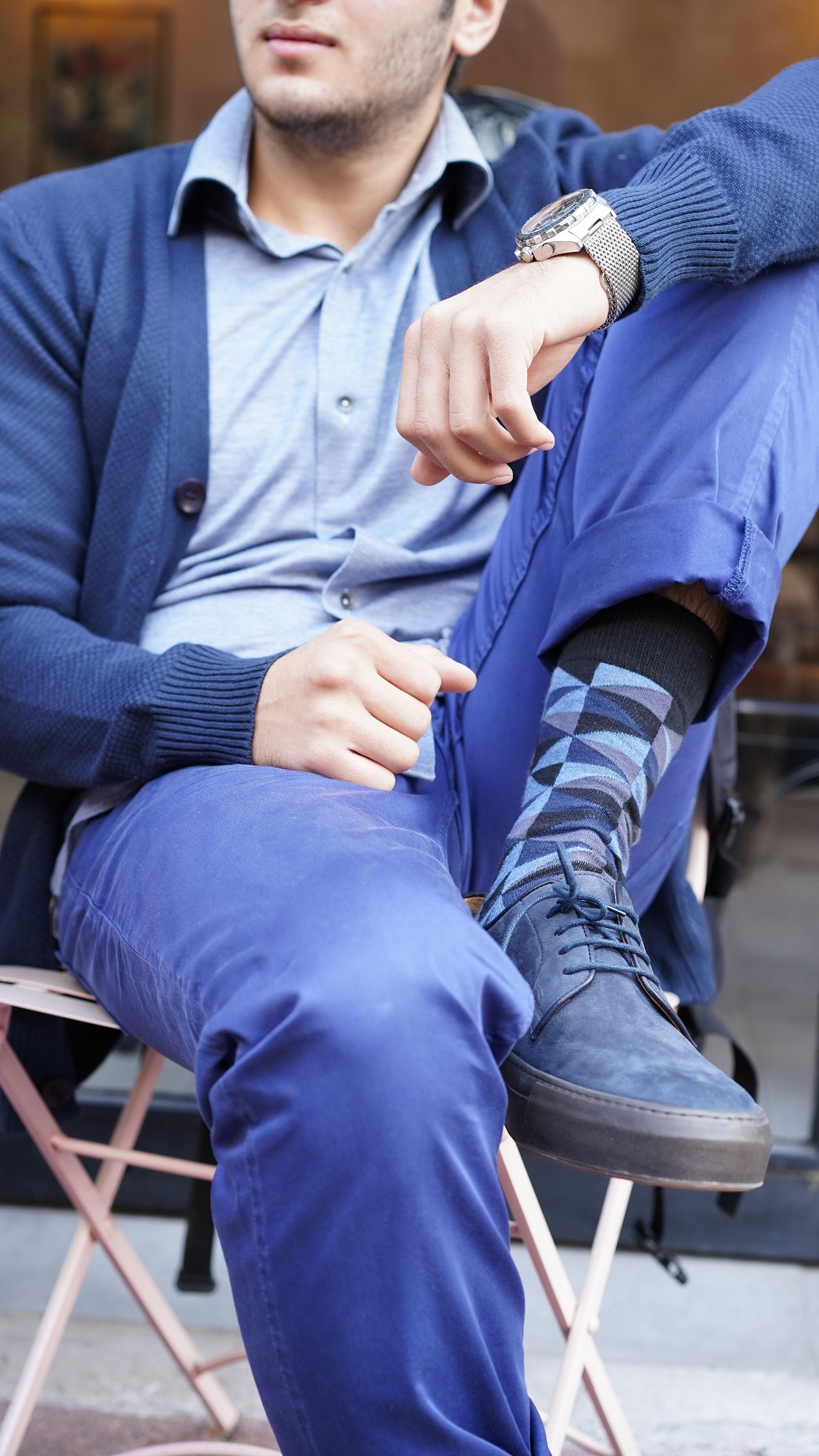 Men's Azure Mix Set Socks