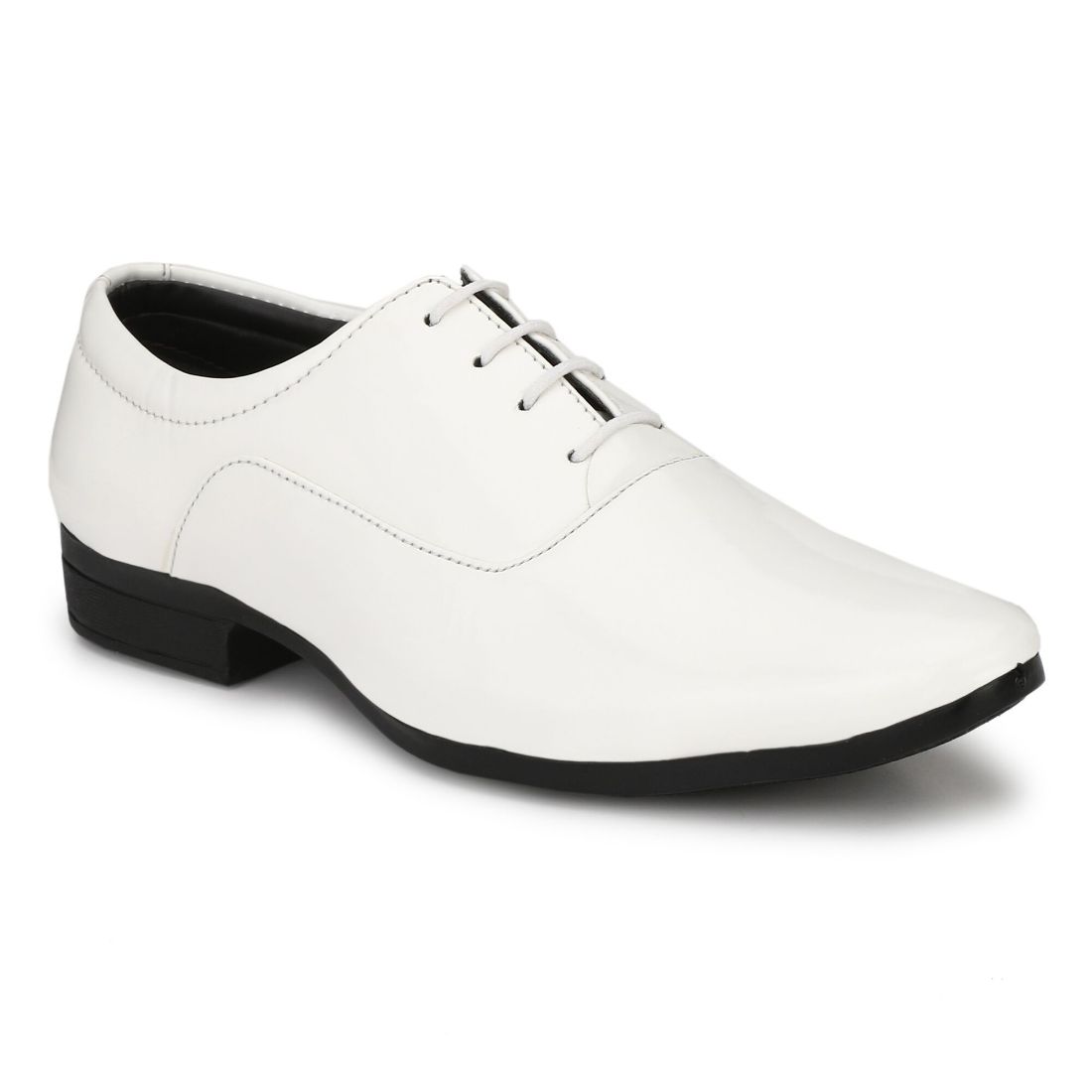 Generic Men's White Color Patent Leather Material