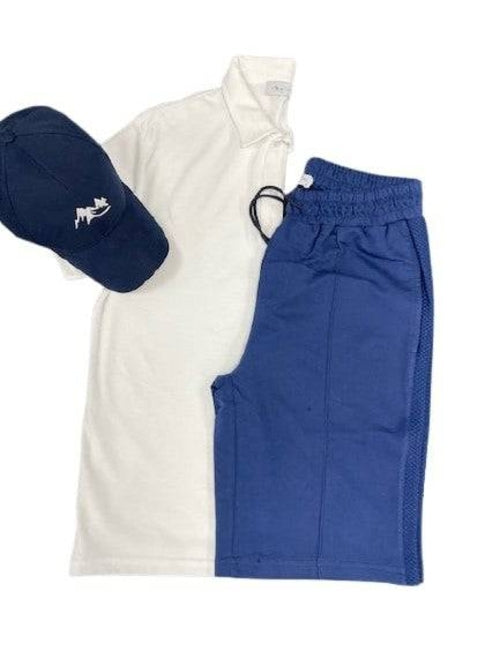 Men's Casual Wear Matched Set - Polo Shirt, 100% Cotton Shorts and