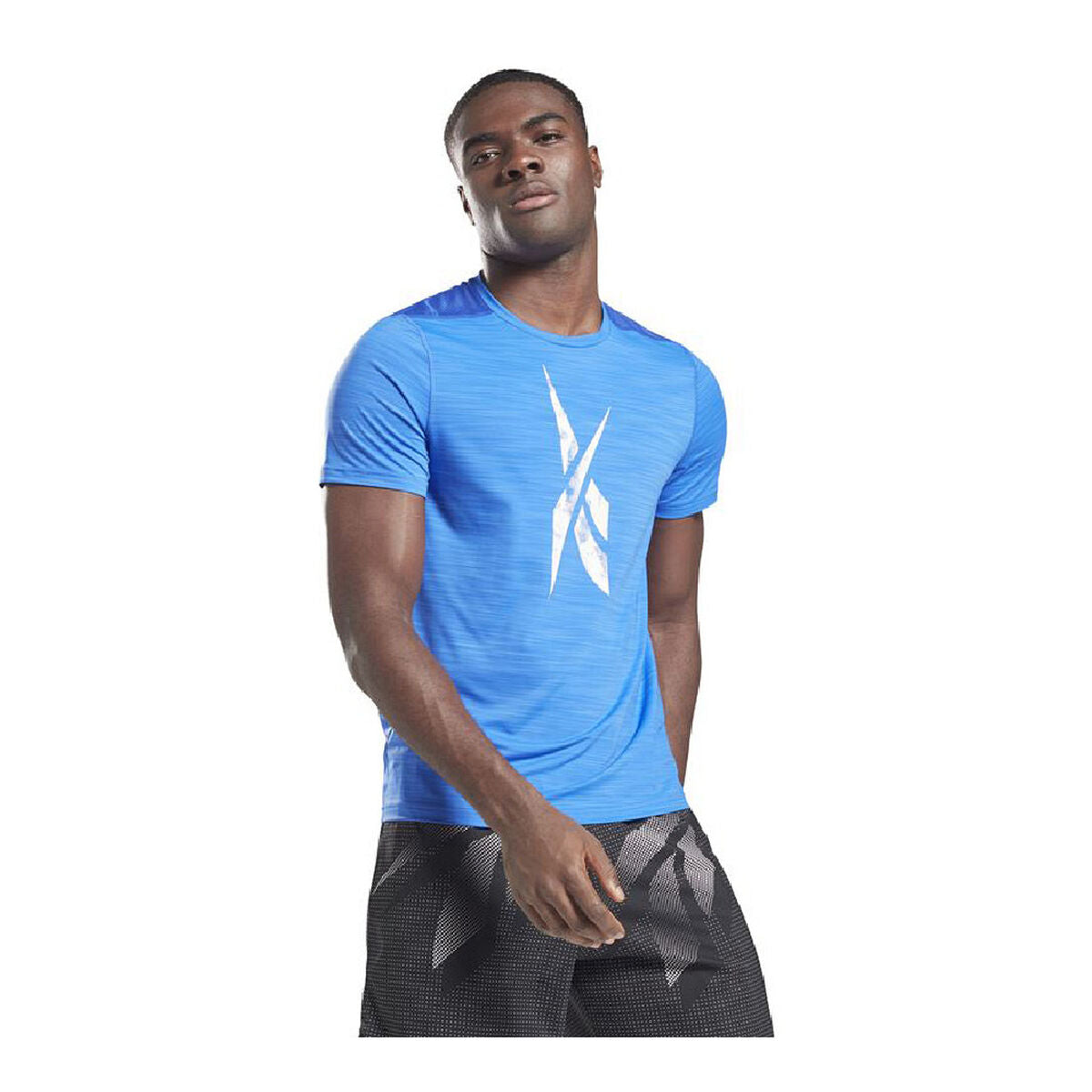 Men’s Short Sleeve T-Shirt Reebok Workout Ready Activchill Blue