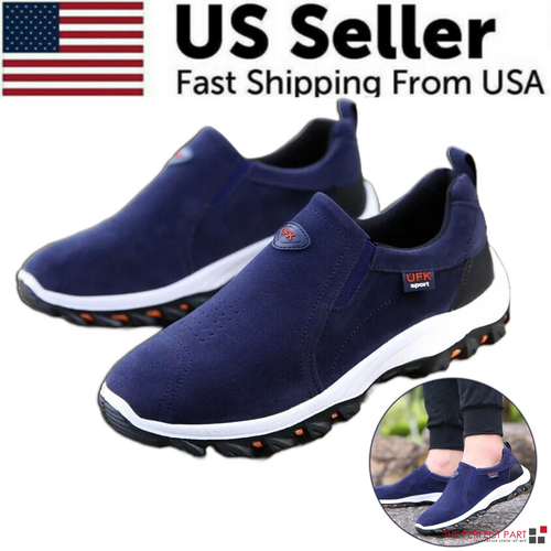 Men's Loafer Slip On Athletic Shoes Casual Walking Sneakers Outdoor