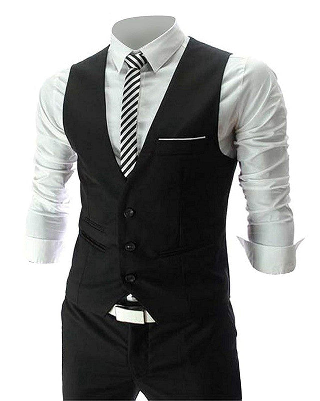 Black Color Classy Solid Polycotton Men's