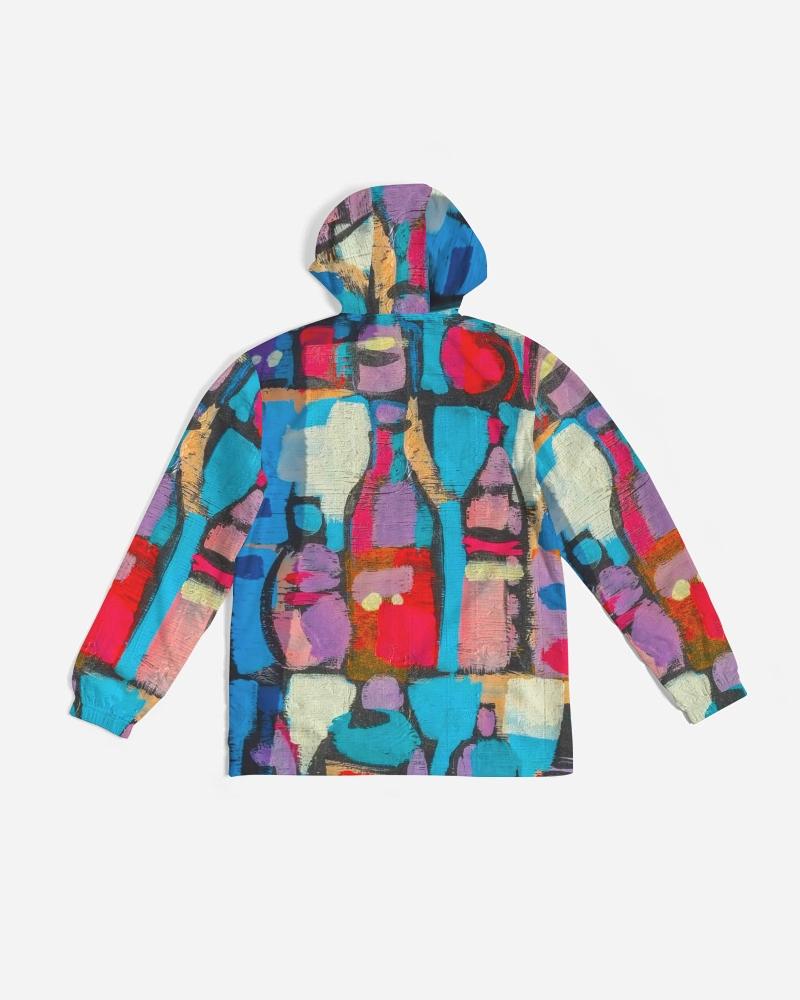 Mens Hooded Windbreaker - Multicolor Casual/sports Water Resistant