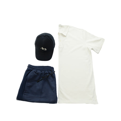 Men's Casual Wear Matched Set - Polo Shirt, 100% Cotton Shorts and