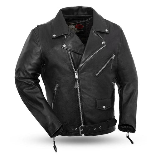 Fillmore - Men's Leather Motorcycle Jacket (Black)