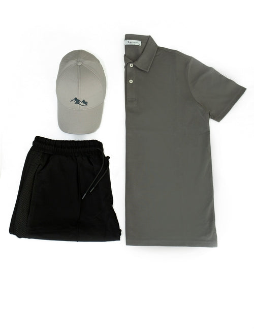 Men's Casual Wear Matched Set - Polo Shirt, 100% Cotton Shorts and