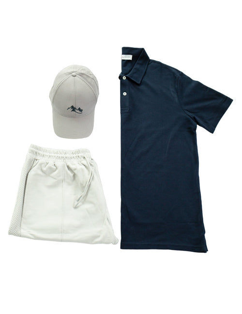 Men's Casual Wear Matched Set - Polo Shirt, 100% Cotton Shorts and