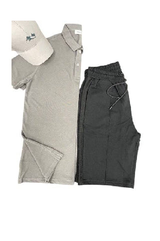 Men's Casual Wear Matched Set - Polo Shirt, 100% Cotton Shorts and