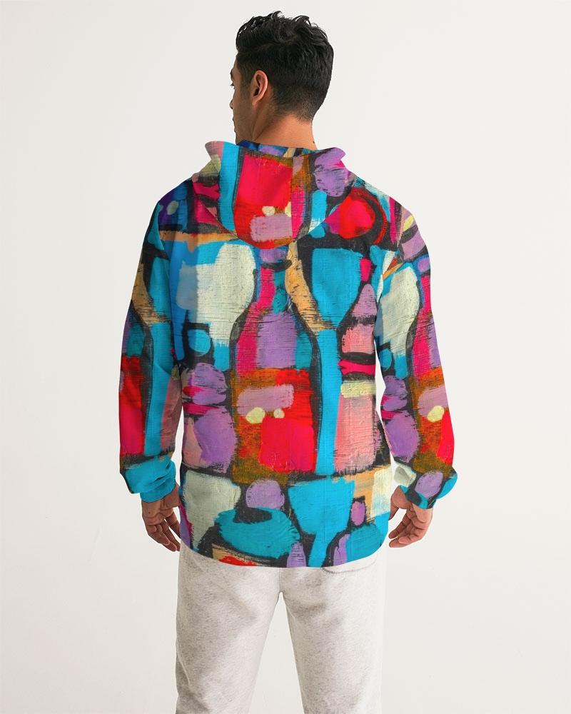 Mens Hooded Windbreaker - Multicolor Casual/sports Water Resistant