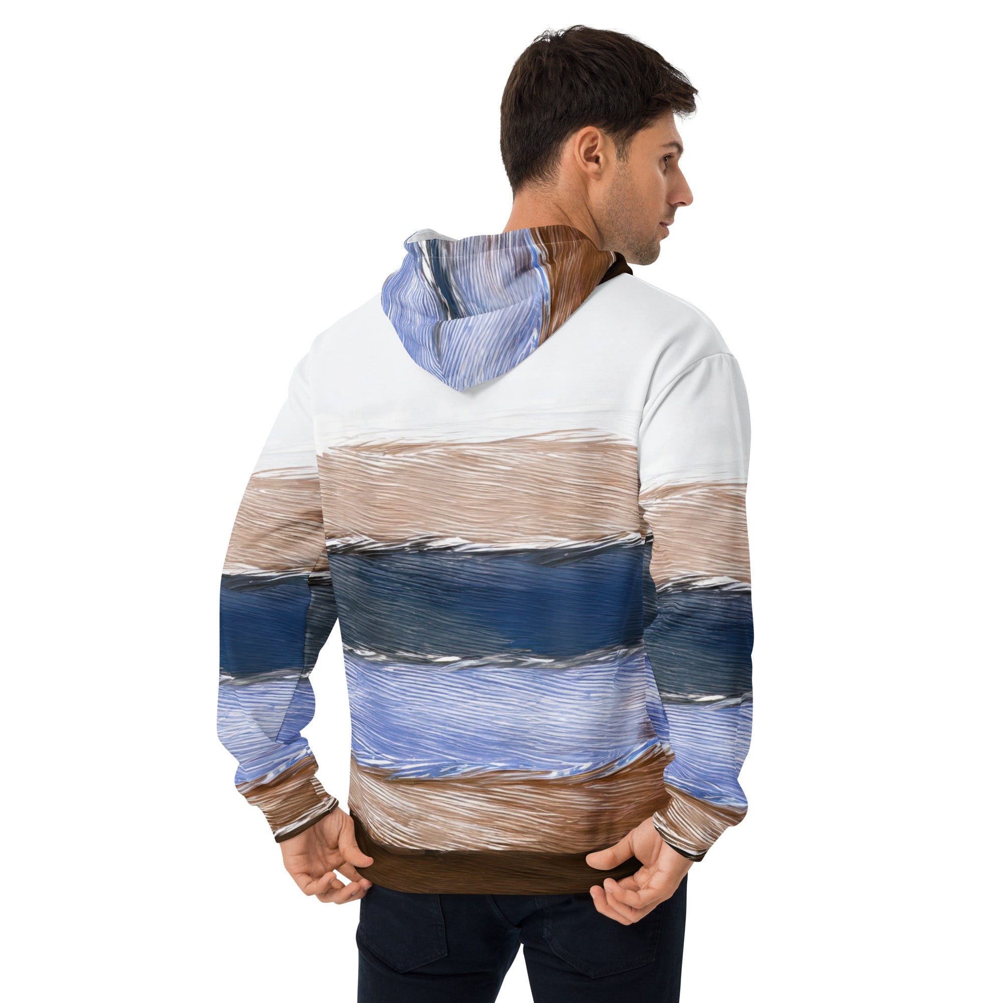 Mens Graphic Hoodie Rustic Hues Pattern