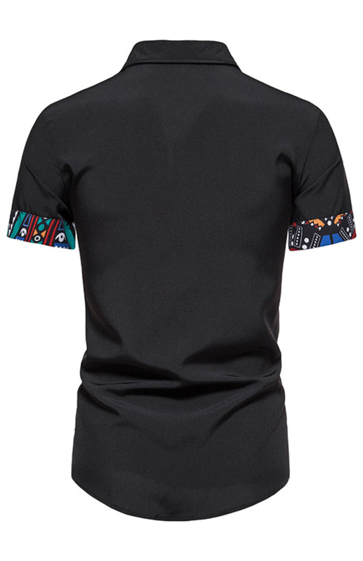 Men's Summer Fashion Colorblock Short Sleeve Shirts