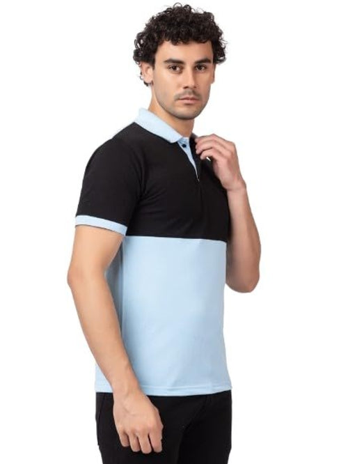 Men's Color Block Polo Shirt, Multicolored