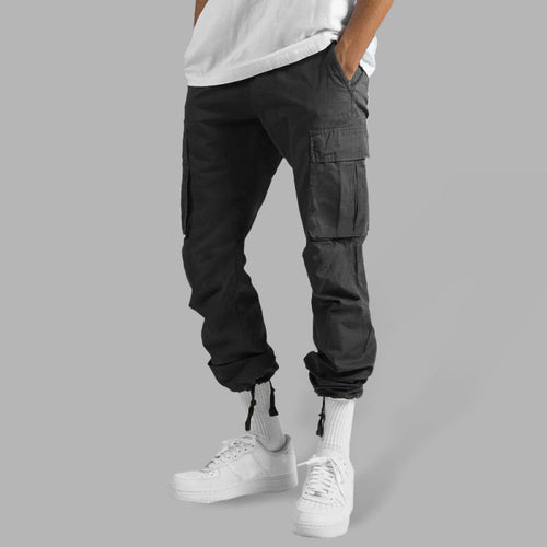 Men's Solid Color Relaxed Cargo Pants