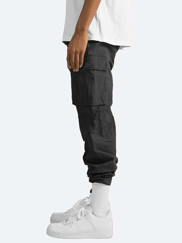 Men's Solid Color Relaxed Cargo Pants