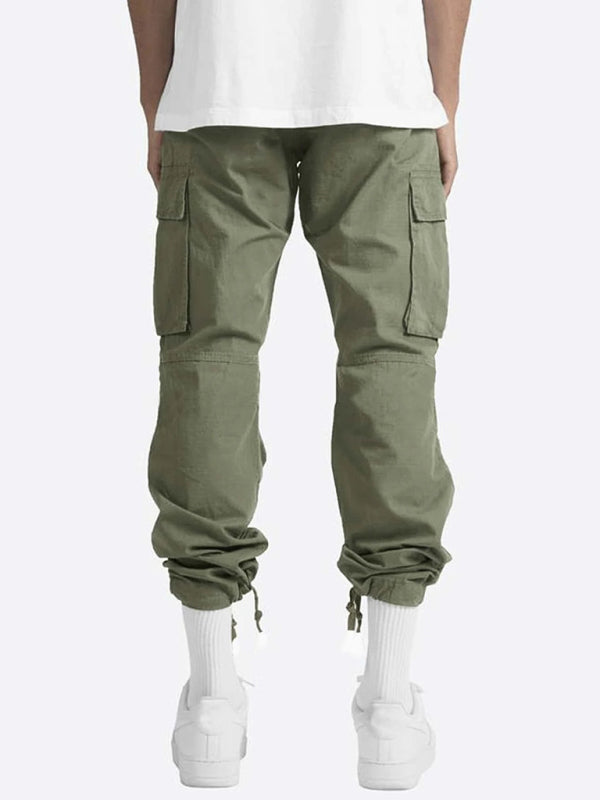 Men's Solid Color Relaxed Cargo Pants