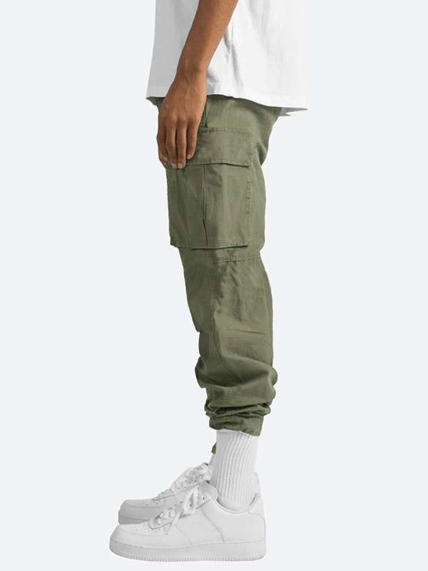 Men's Solid Color Relaxed Cargo Pants