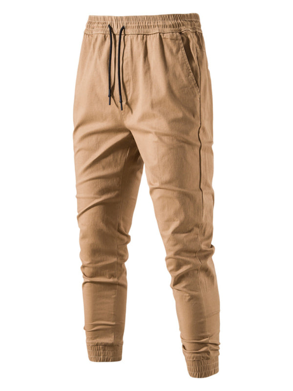 Men's solid color casual minimalist cargo pants