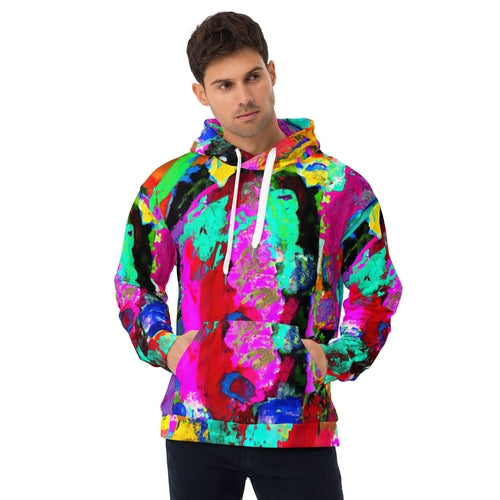 Mens Graphic Hoodie Multicolor Abstract Pattern