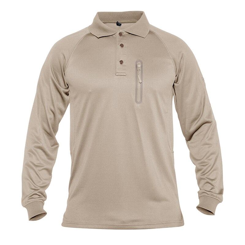 Long Sleeve Polo Shirts Mens Tactical Military Golf Polo Tee Shirts