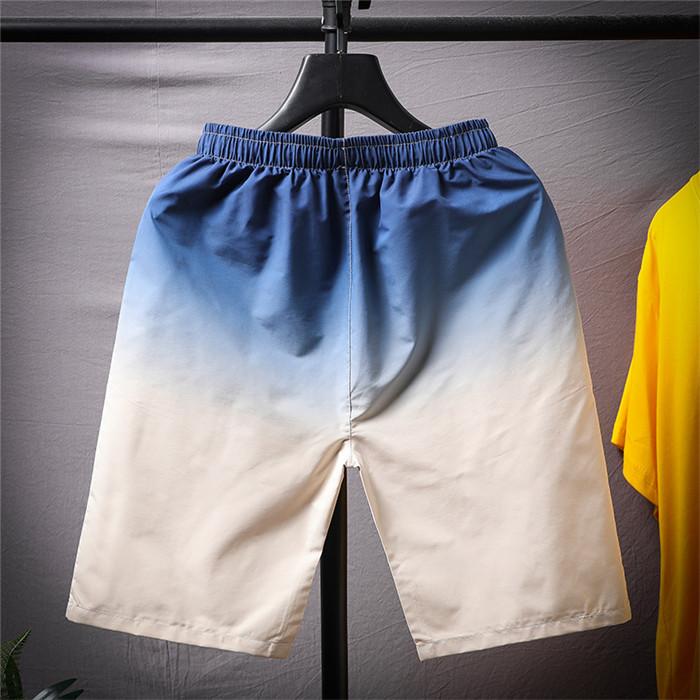 Men's Tooling Shorts Casual Short Pants Gradient Color Knee Length