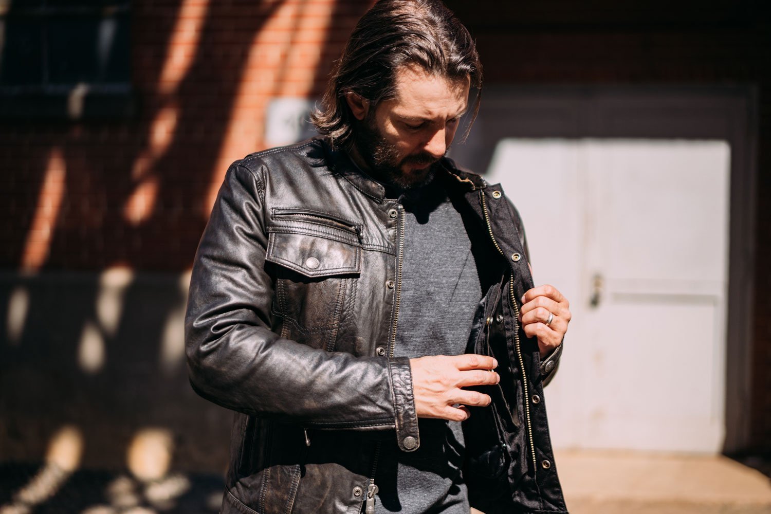 Vendetta - Men's Leather Motorcycle Jacket